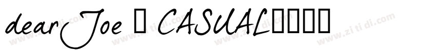 dearJoe 5 CASUAL字体转换